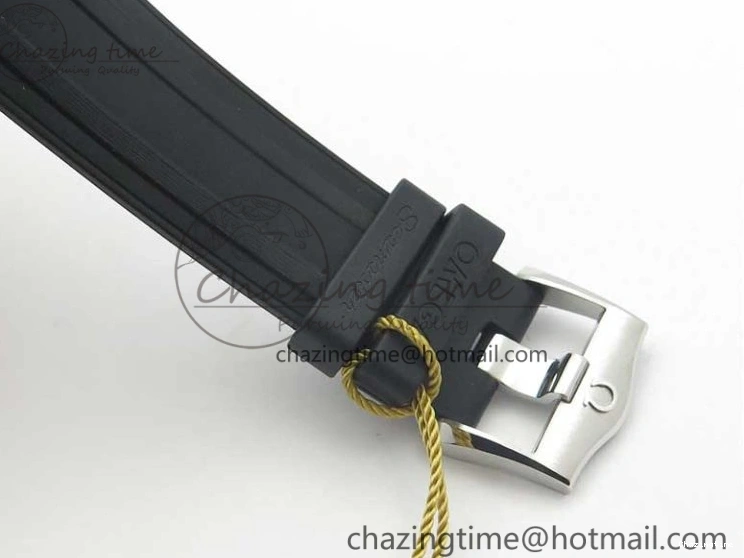 0218 Seasonal 2018 Seamaster Diver 300M SS YG VSF 1:1 Best Edition YG Bezel Black Dial on Black Rubber Strap A 7934